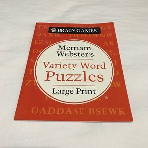 📚3/$35 NEW Brain Games Merriam Webster's Variety Word Puzzles Large Print Book